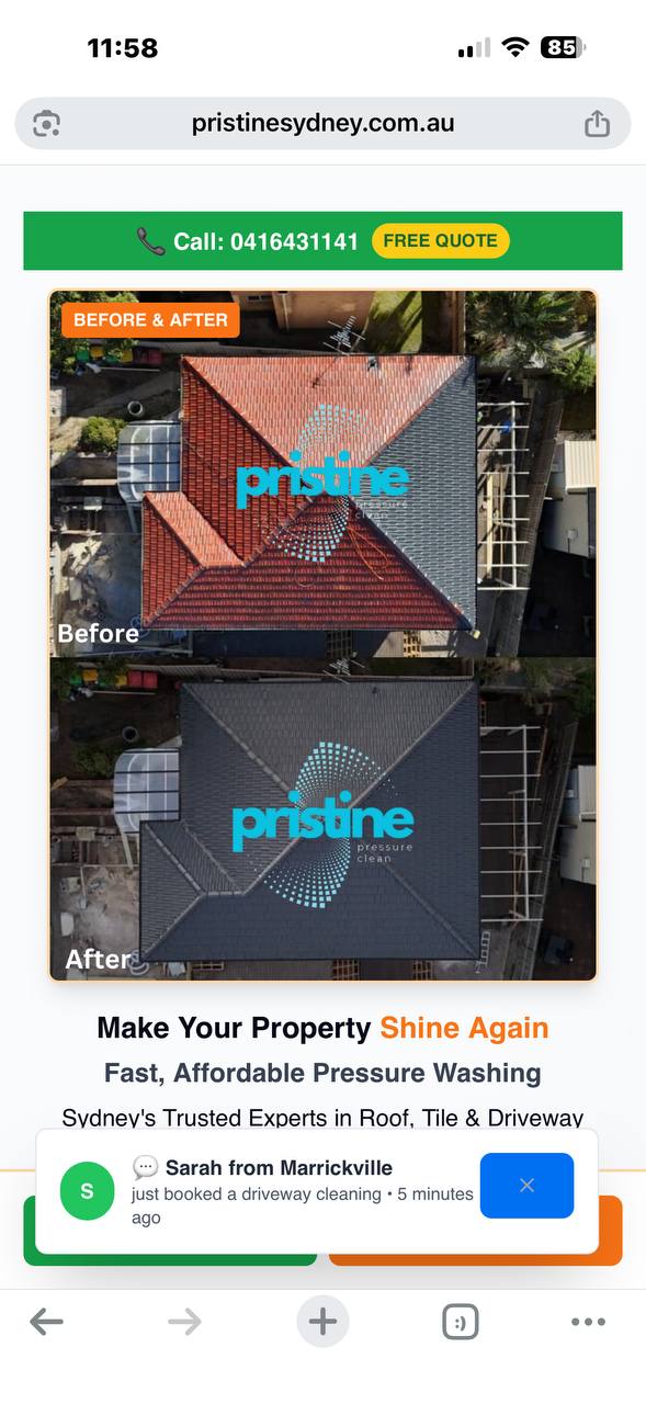 Pristine Pressure Clean transformation video